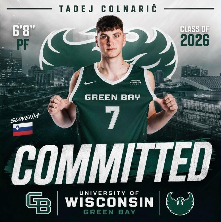 Tadej Colnarič, UW-Green Bay commitment graphic